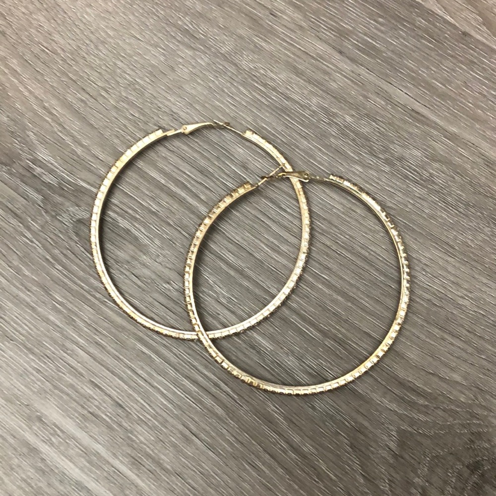 Crystal hoop earrings - Picture 1 of 3